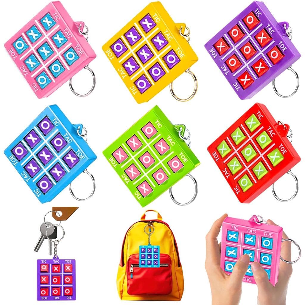 Jogo de tic-tac-toe de 24 peças, pequenos presentes para festas de verão e aniversários, sacolas de presentes infantis,