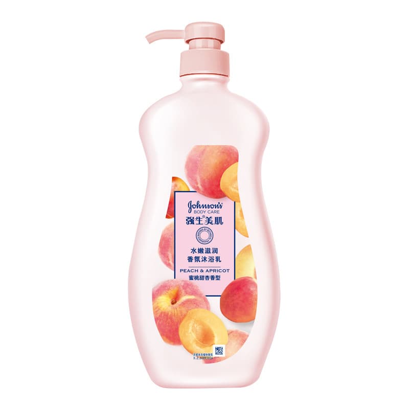 Johnson & Johnson Skin Hidratante Fragrância Lavagem Corporal Pêssego Doce Damasco Fragrância Limpeza Banho Lavagem Corp