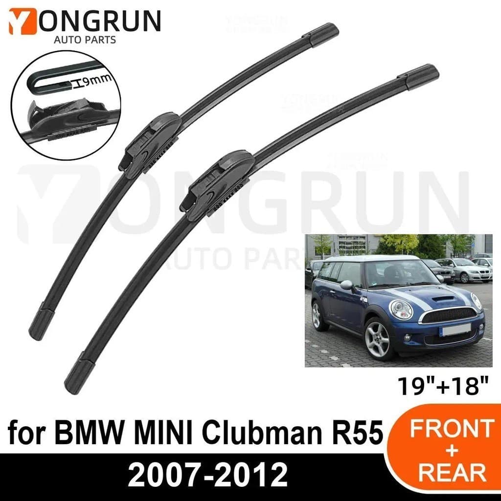 Limpadores De Para-Brisa Dianteiro De Carro , BMW MINI Clubman R55 2007-2012 , Lâmina De Limpador De Borracha , 19 " + 1