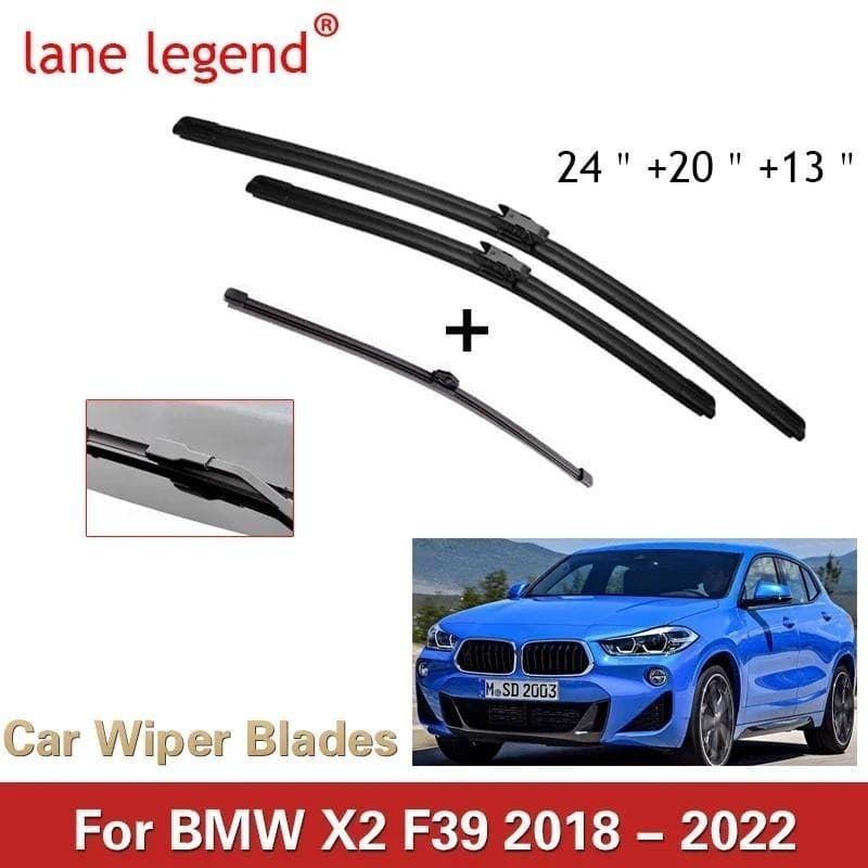 Lâminas De Limpador Dianteiras E Traseiras Para BMW X2 F39 2018 2019 2020 2021 2022 M Acessórios Esportivos Janela Pára-