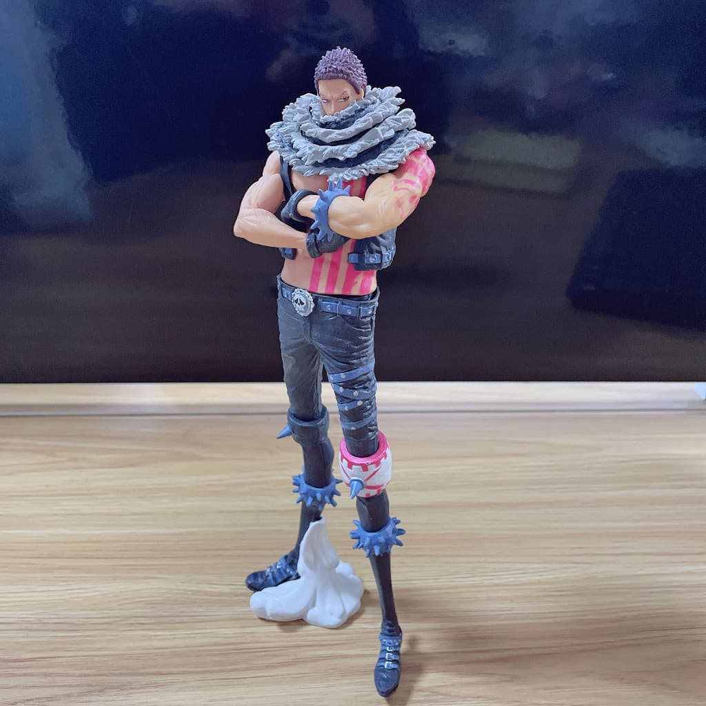 25cm Anime One Piece Figura Charlotte Katakuri Rei Da Ação Artística Modelo De PVC Brinquedo Zoro Sanji Ás Luffy Fighter