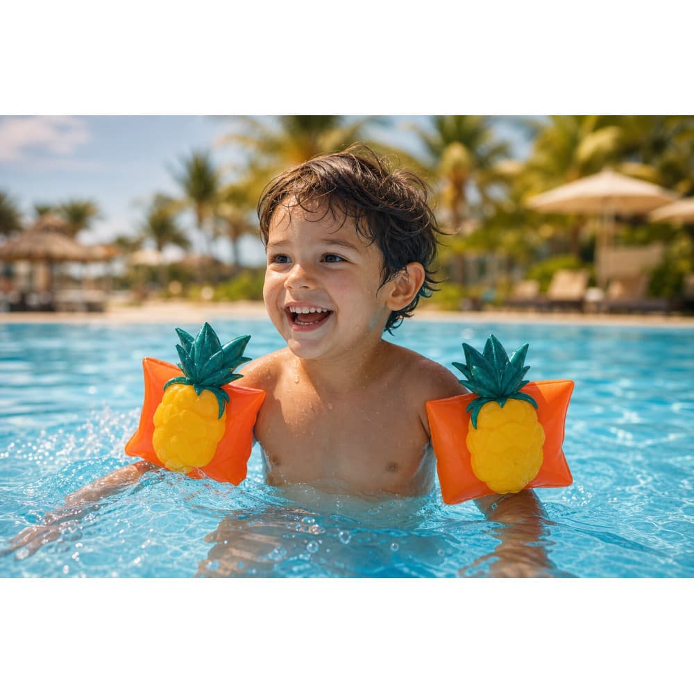 BOIA INFLAVEL BRAÇO INFANITL FLUTUADOR DECORADO ABACAXI
