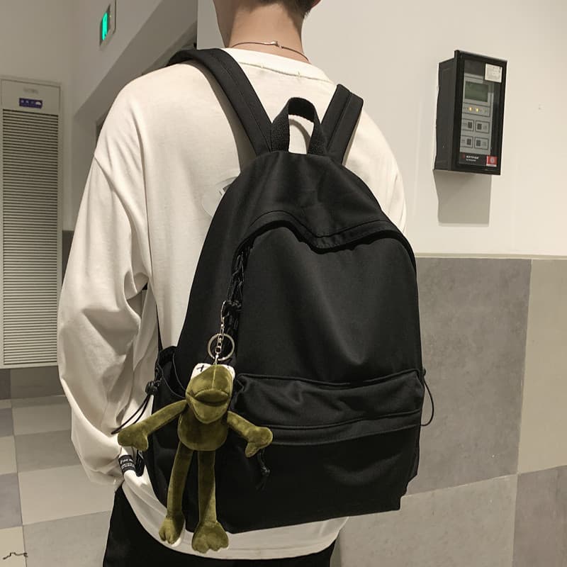 Estudante mochila masculina Casual Campus All-Match mochila versão coreana moda na moda estudantes do ensino médio cor s