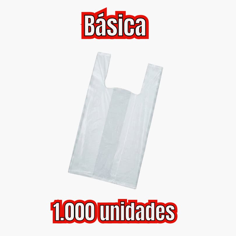 Sacola Plástica 29x39 1.000 Unidades | Básica | Virgem, Branca