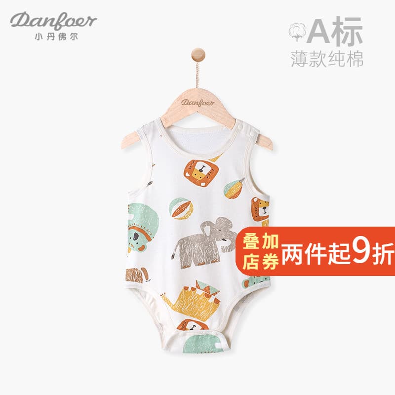 Bebê sem mangas bodysuit puro algodão verão colete fino macacão bebê triângulo bodysuit volta meia volta malha