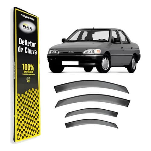 Calha De Chuva Acrilica Fumê Escort Zetec Sapão 4 Portas