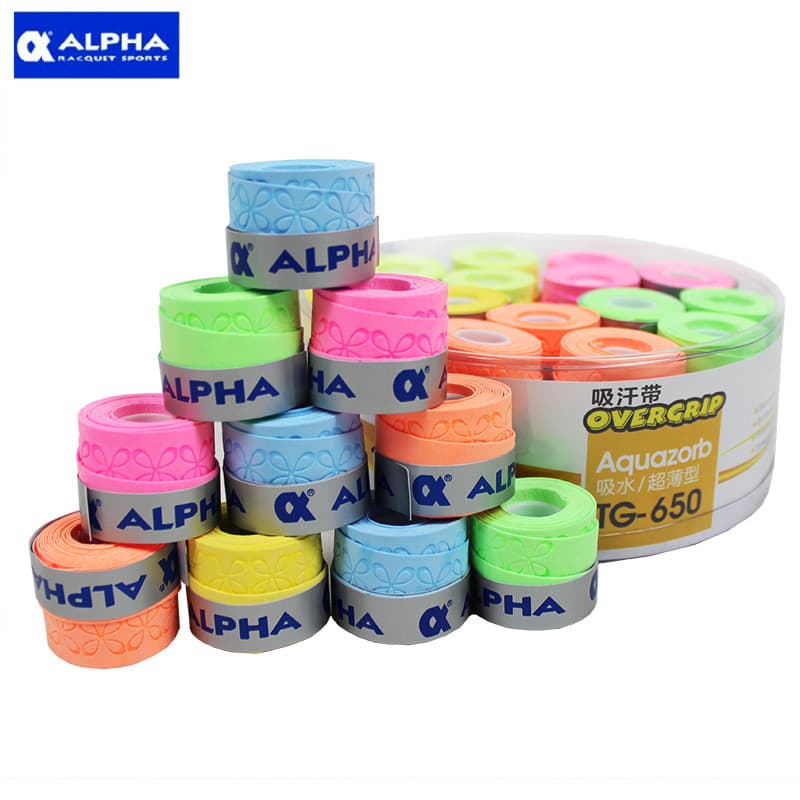 Alpha Alpha TG650 Raquete de tênis Raquete de Badminton Cola manual Cinto absorvente de suor fosco seco ultrafino