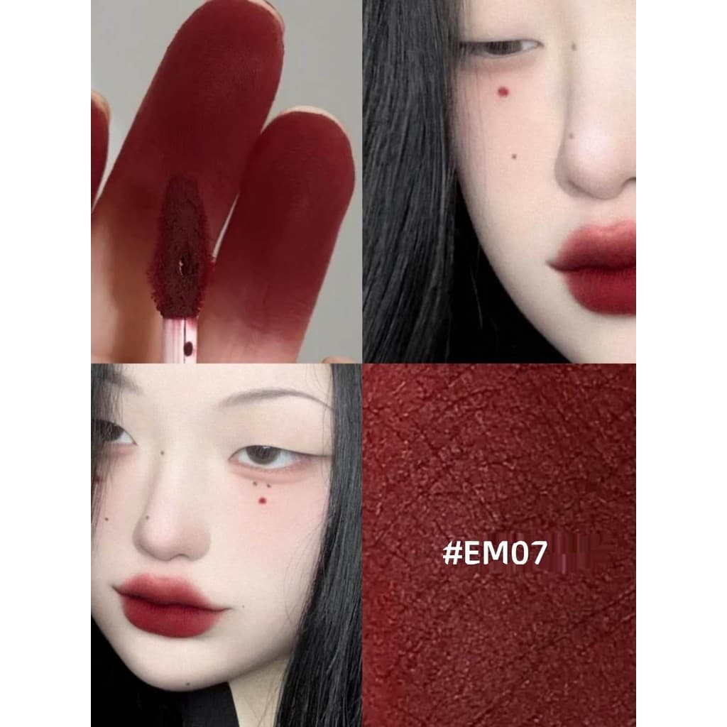 Doença Cerejas de Sangue Escuro!Alta inteligência sentido brilho labial veludo fosco clareamento lábio lama de longa dur
