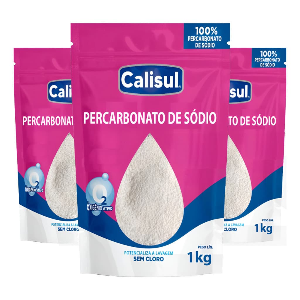 Percarbonato 100% Puro Tira Manchas Roupas Brancas e Coloridas