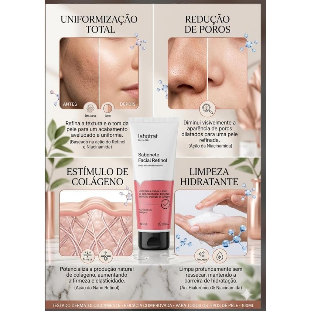 Sabonete Facial Retinol 100 ml Labotrat