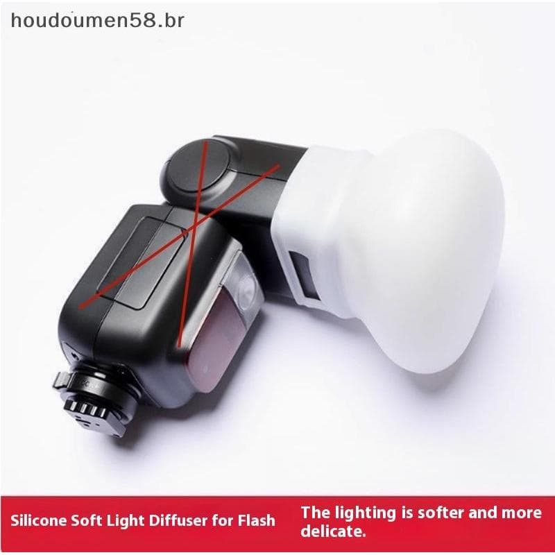 Tampa Difusora De Flash De Silicone HOUDO Para GODOX Nikon Sony Olympus Fujifilm Panasonic Yongnuo