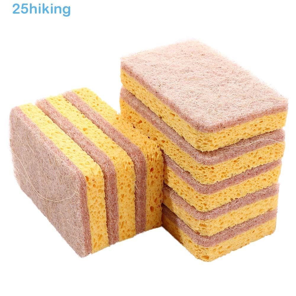 Caminhadas Esfrega Esponja Lavar Louça Cozinha Planta Baseado Fibra De Sisal Natural Não Risco Purificador