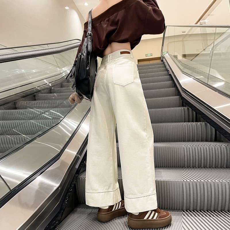 2026 outono novo estilo feminino Denim calças retas calças casuais calças de perna larga tornozelo-perna Jeans feminino