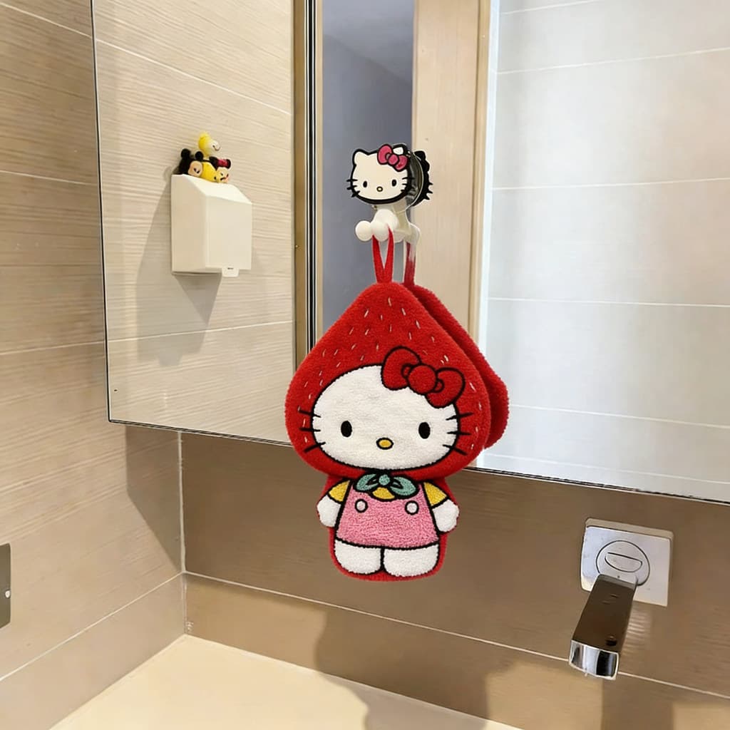 Toalha de mão para gato, toalha suspensa, lenço de cozinha, Super absorvente, espesso, fofo, de alto valor