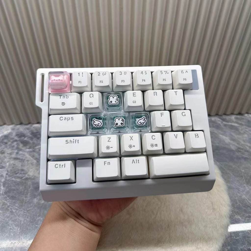 Pixel estilo coelho fofo exclusivo Keycap XDA translúcido exclusivo diy eixo cruzado mecânico eixo magnético Universal