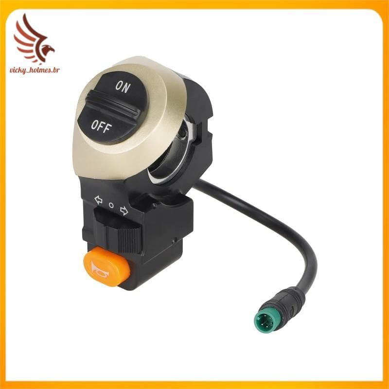 [vicky_holmes.br] Para Interruptor De Farol De Sinal De Mudança De Buzina De Substituição De Scooter Elétrico-Design À P