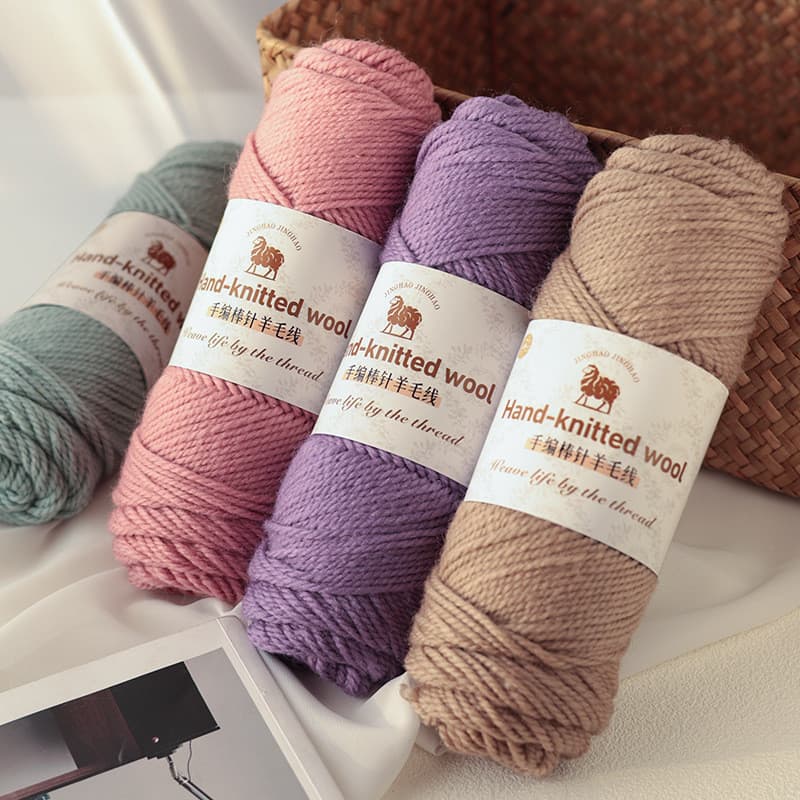 100g/Rolo Fio De Lã Tricotado À Mão Para Colete De Crochê Suéter Chapéu Cachecol Etc . De Alpaca Média Grossa E Prática