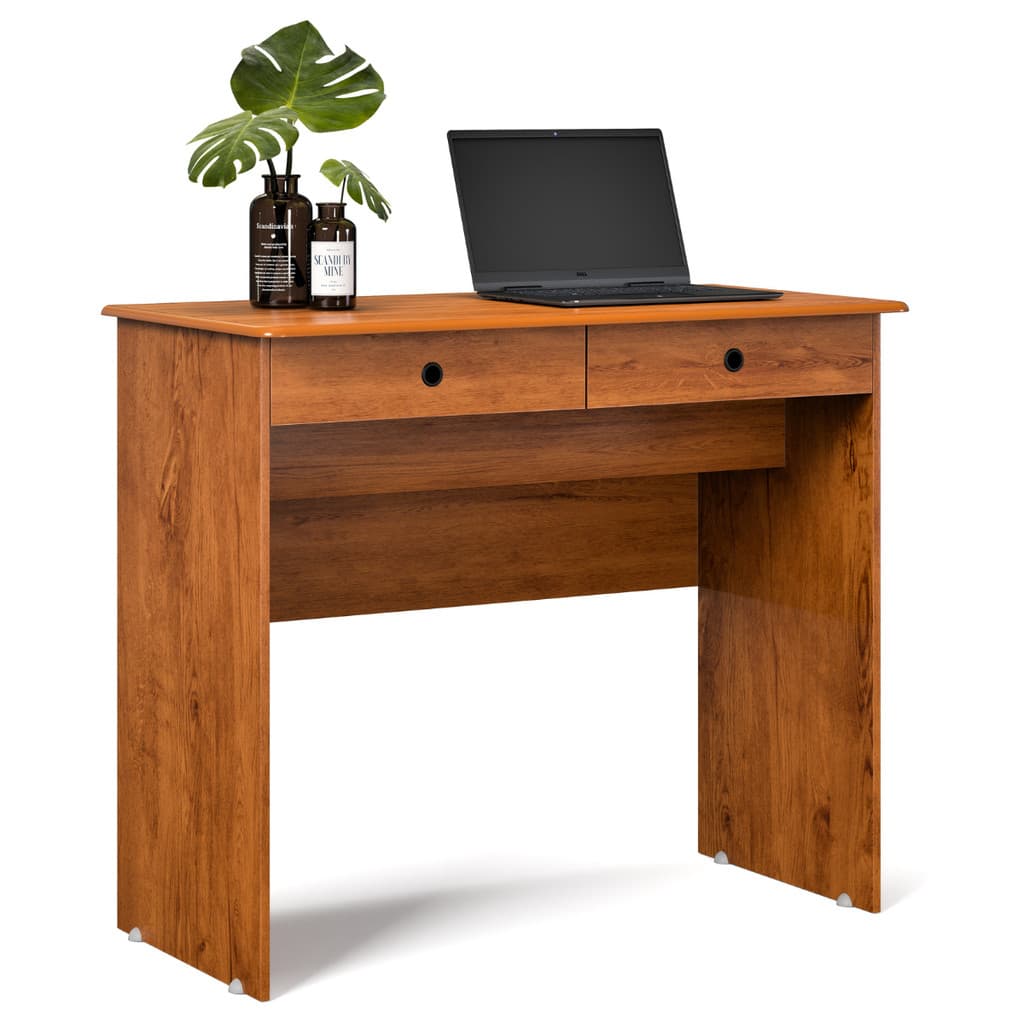 Escrivaninha Com 2 Gavetas Mesa Para Computador Home Office