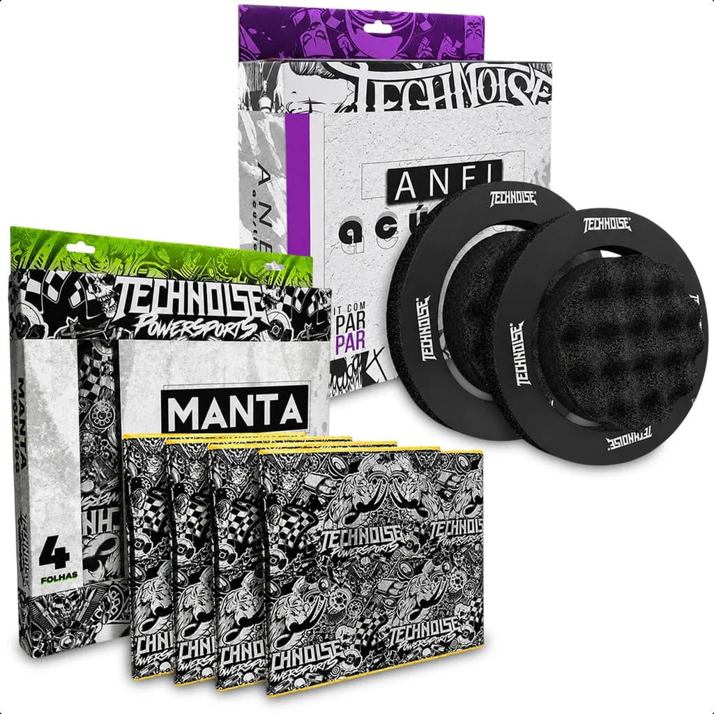 Kit Som Automotivo Manta Acústica + Anel Espuma Alto Falante