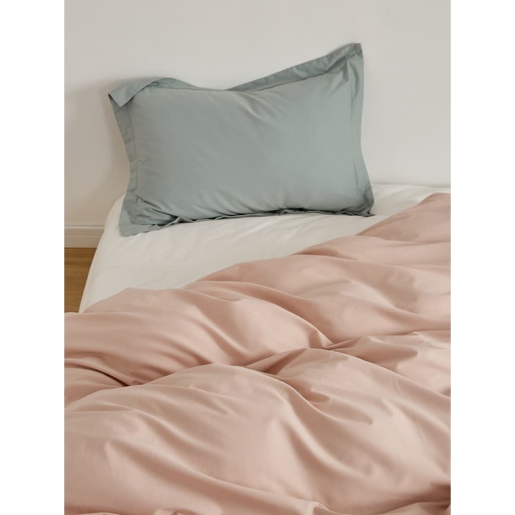 High-End 100s escovado cor sólida algodão engrossado colcha capa única peça simples puro algodão 1.5*2.02.3 único duplo