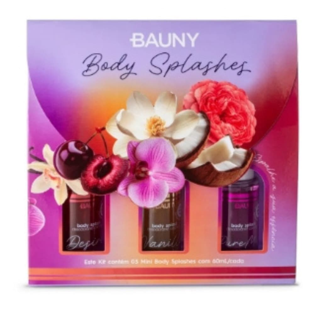 Kit presente especial miniaturas body splash (3 unidades) - Bauny