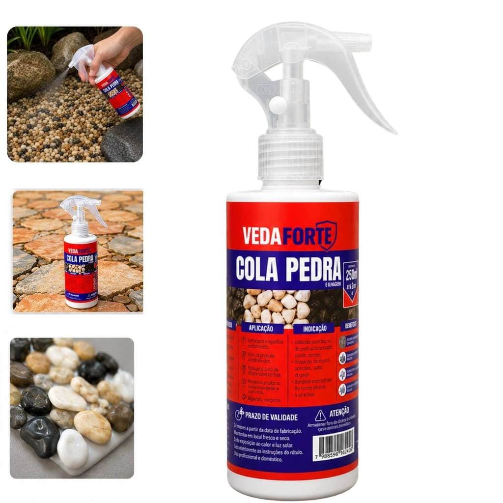 Cola Pedra Decorativa Líquido Para Brita E Cascalho 120ML
