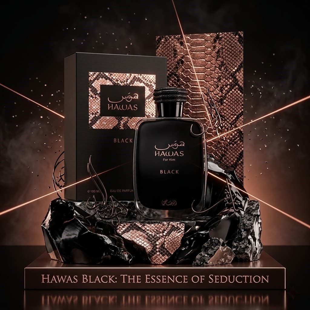 🔥🔥Perfume Árabe Hawas Black For Him Eau de Parfum 100ml Rasasi Masculino | Original
