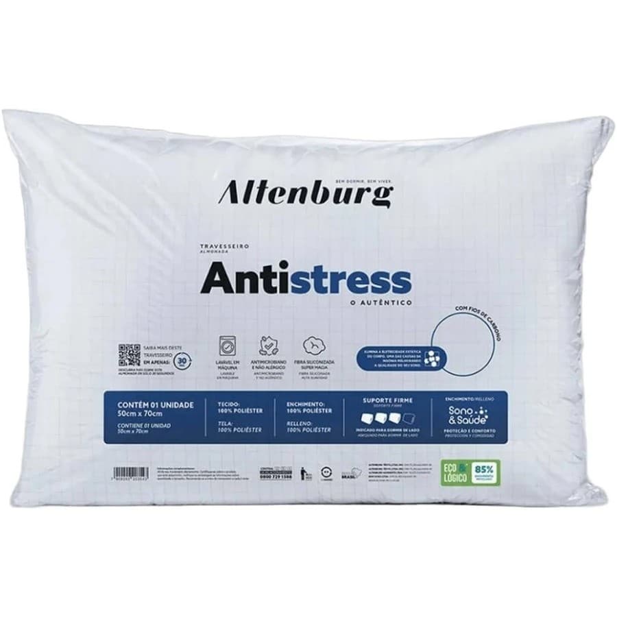 Travesseiro Fibra Altenburg Antistress Antialérgico 50x70cm