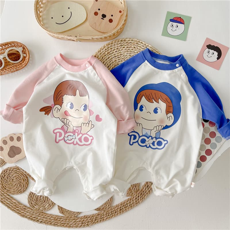 Primavera outono novo estilo macacão de bebê dos desenhos animados Super bonito macacão bebê bonito passeio macacão bebê