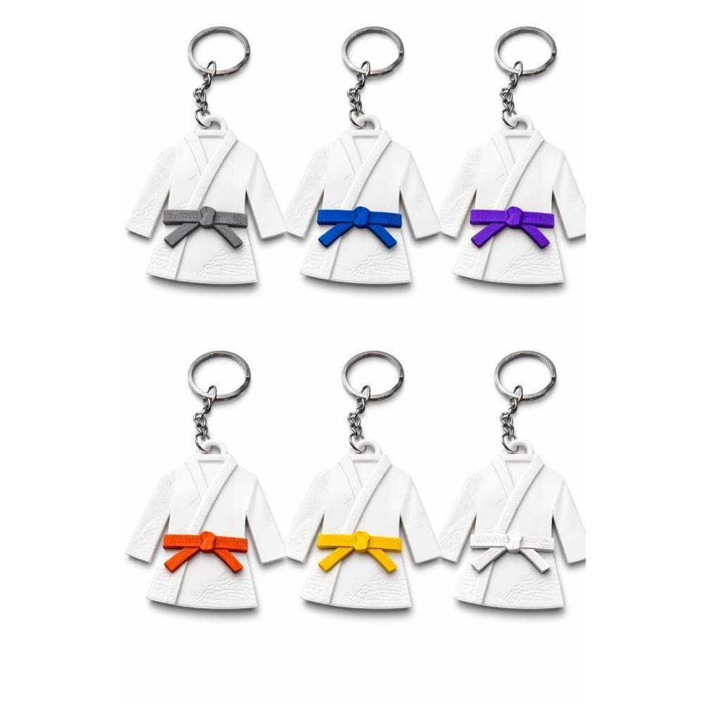 CHAVEIRO KIMONO JIU JITSU FAIXA PRETA IMPRESSÃO 3D BJJ ARTES MARCIAIS CHAVEIRO LUTADOR