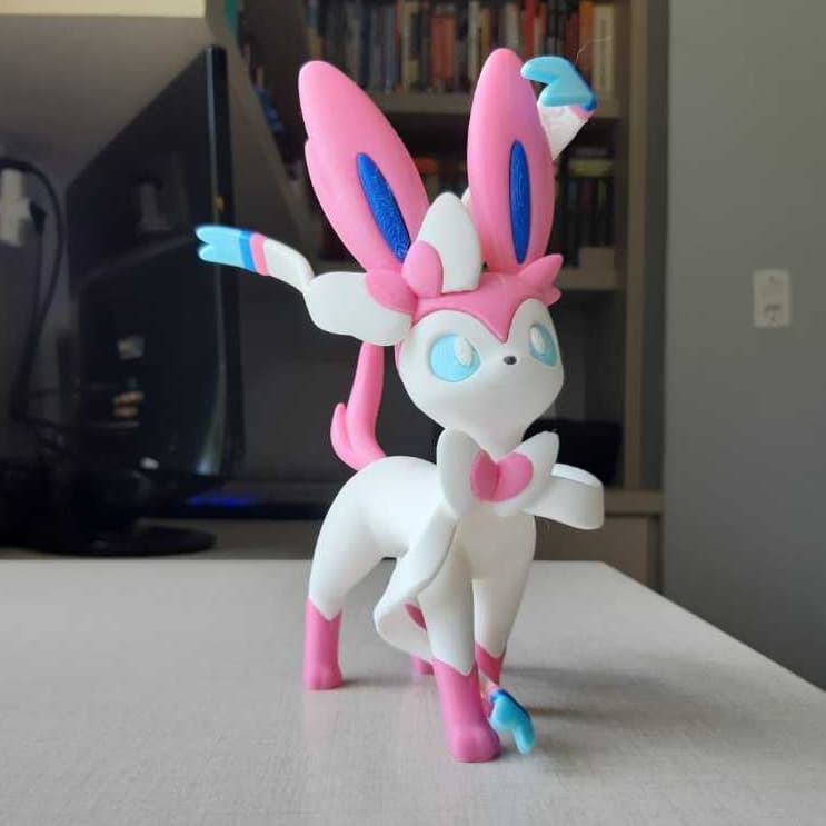 Sylveon Pokémon - Impressão 3D