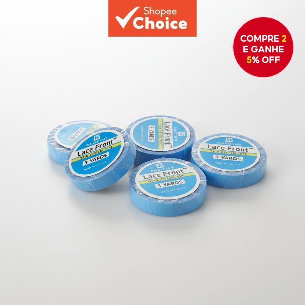 3 Jardas Fita Dupla-Face para Peruca Azul 0.8cm - Fita Adesiva Walker para Próteses Capilares