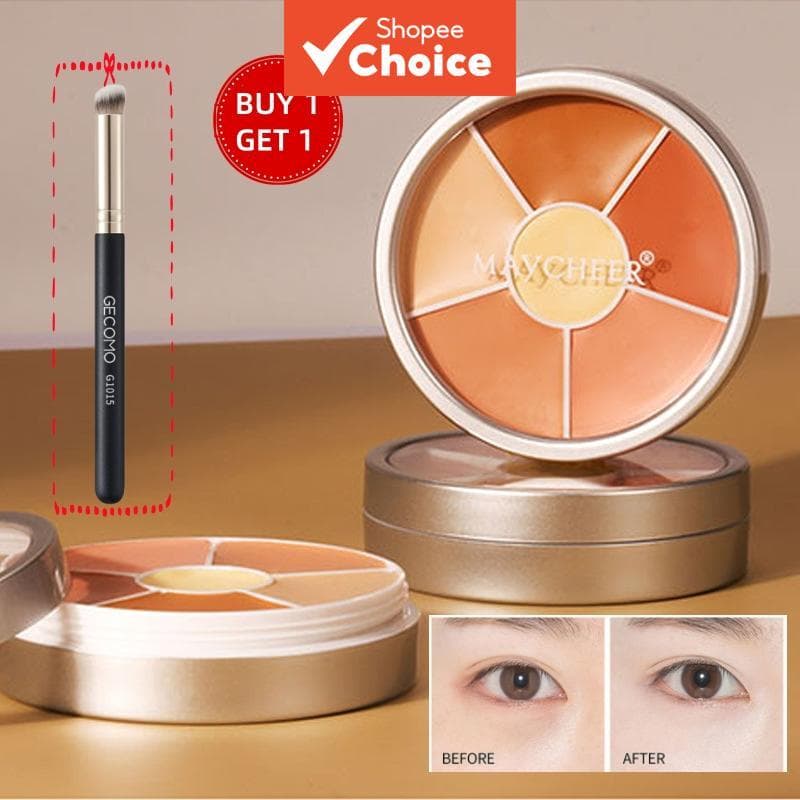 MAYCHEER Paleta De Corretivo De 6 Cores 45.5g Cobertura Completa Para Olheiras Marcas De Acne Maquiagem Facial Diária De