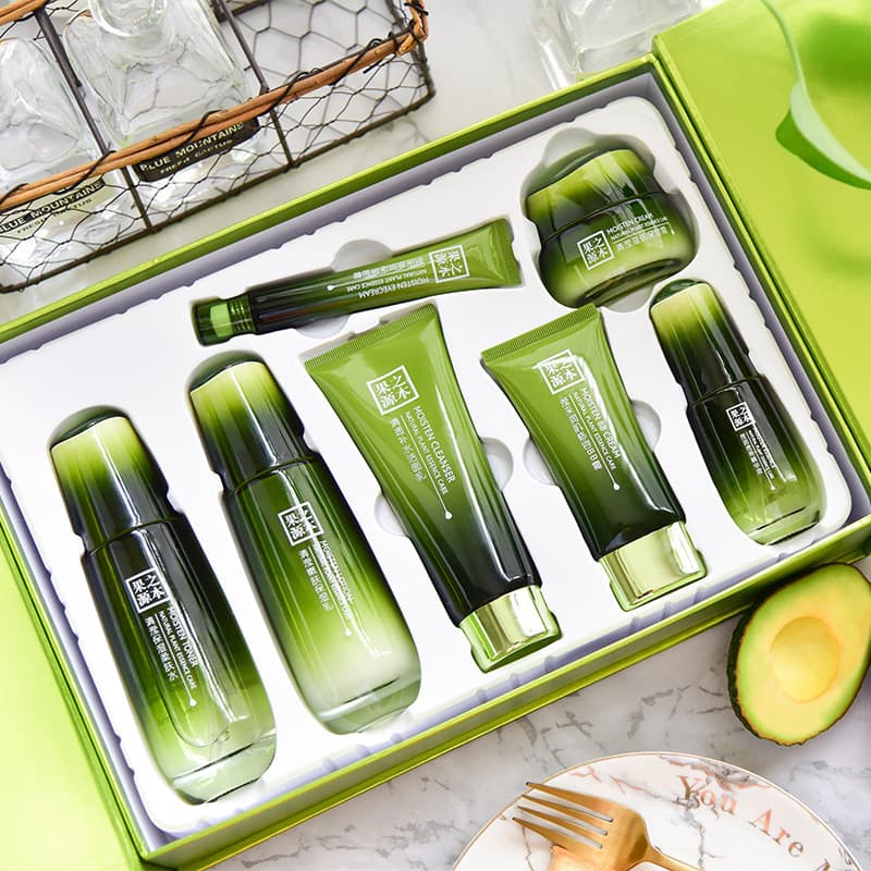 Ovako livro de frutas verdes conjunto de 7 peças abacate hidratante hidratante conjunto de produtos para cuidados com a