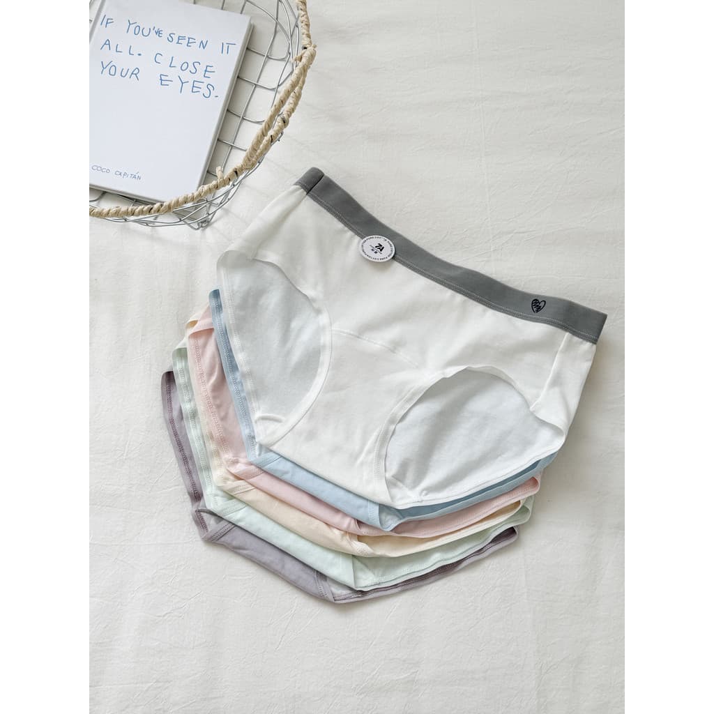 4 itens frete grátis |Roupa interior feminina algodão puro 2026 novo estilo contraste cor ampliada virilha longa todas a