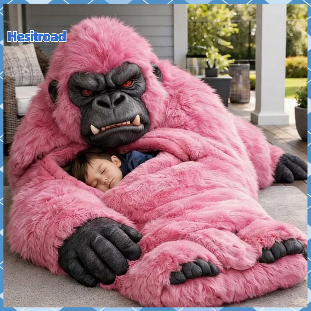 Adults Plush Animal Sleeping Bag – Cute Cat Frog Shark Snake Rabbit Slumber for Home Travel Cold Weather Soft Nap Mat