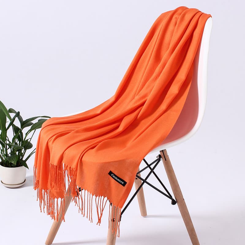Moda Sólida Cachecol Feminino Cashmere Macio Inverno Quente Cachecóis Hijab Longo Bandana Xale Envolve