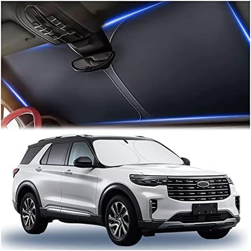 Pára-Sol De Vidro Automotivo Espesso 300T E Vem Com Bolsa De Armazenamento , Mantém O Interior Do Carro Fresco , Brisa U
