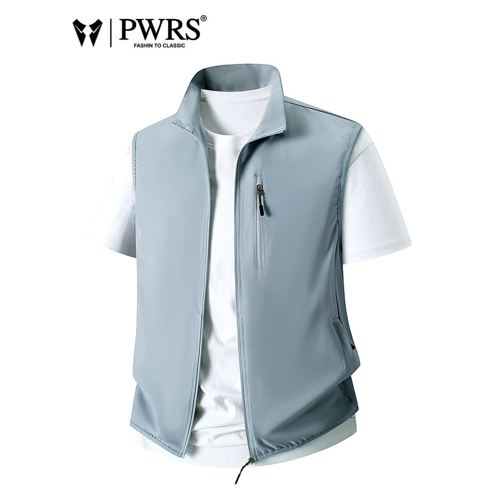 Colete masculino verão estilo fino protetor solar de seda gelo lazer ao ar livre colete verão exterior Wear legal respir