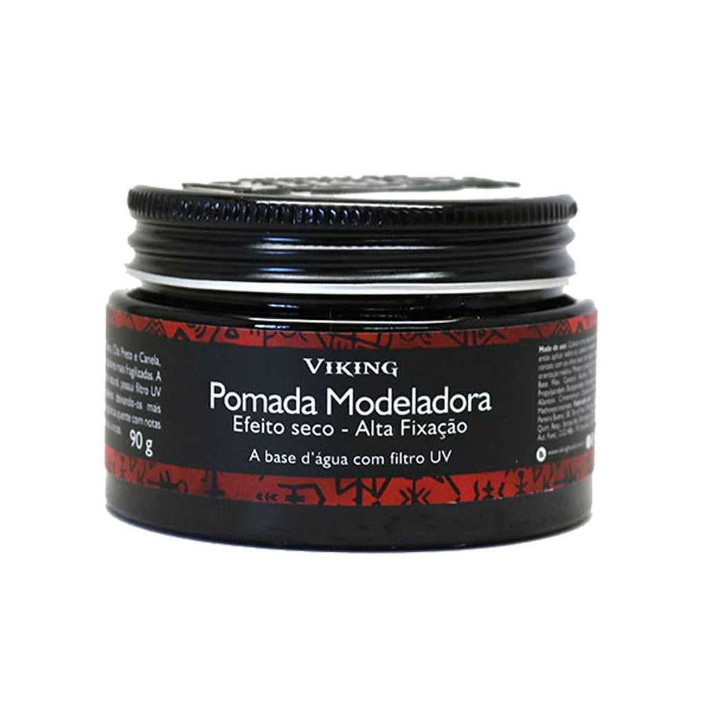 Pomada Modeladora Viking Midgard Efeito Matte Fixação Forte 90g