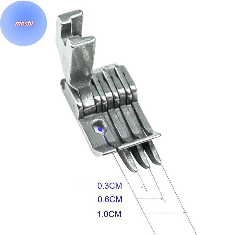 MOSHI SP-18 Direito Três Bordas Guia Calcador Para Industrial Única Agulha Reta Lossitch Peças De Máquina De Costura 0.3