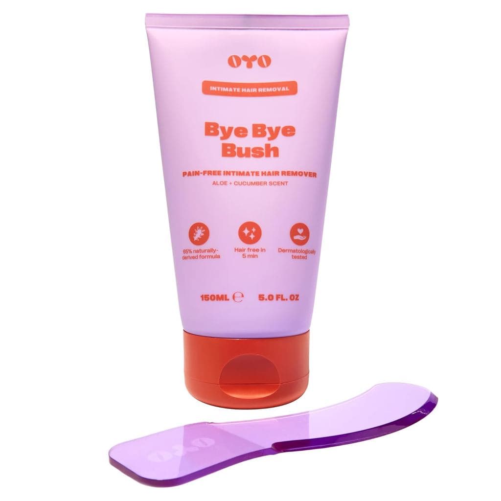 Bye Bye Bush da OYO – Depilador para Mulheres, Área Íntima, Linha do Biquíni, Parte Interna das Coxas e Axilas, Fórmula