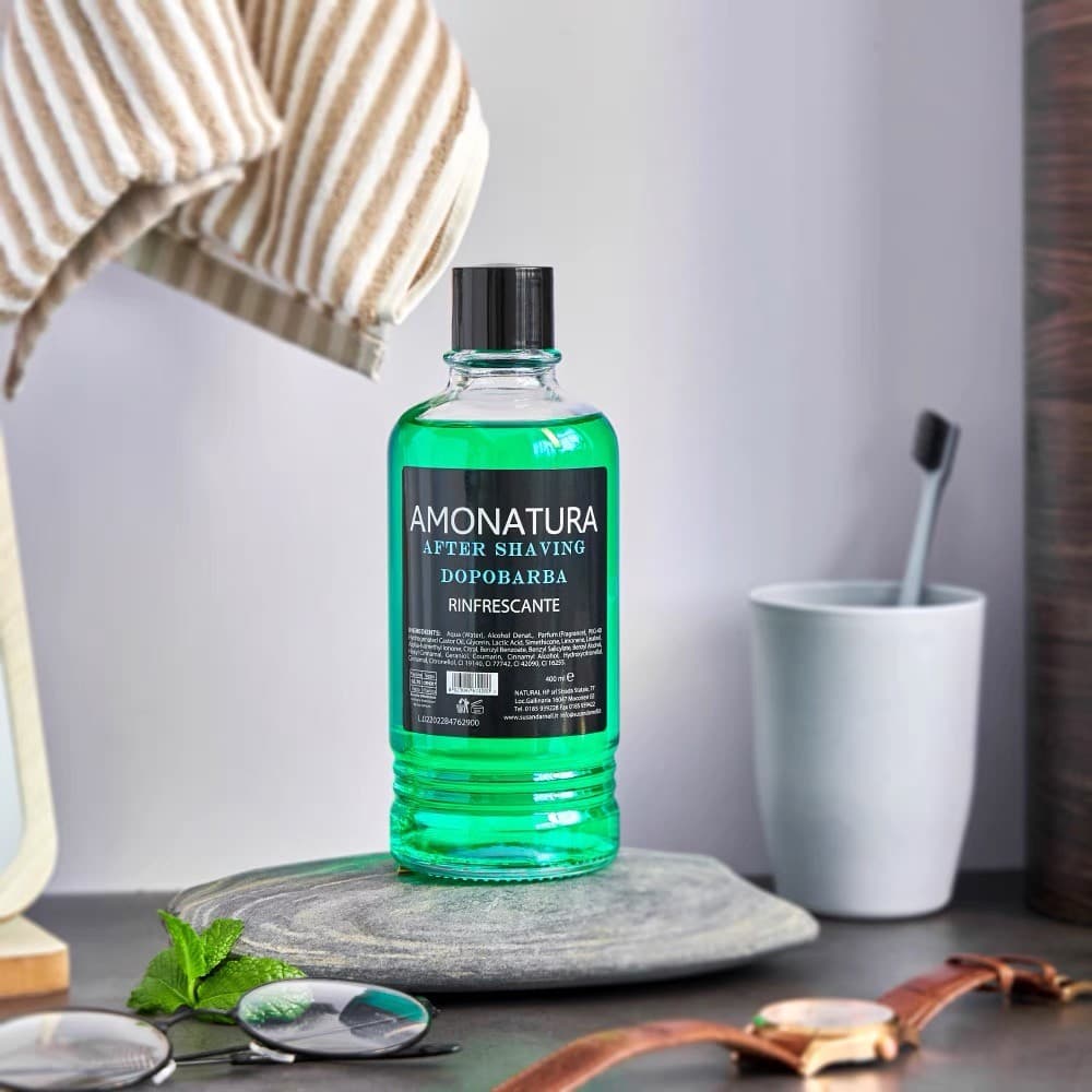 Itália AMONATURA Eucalipto Menta Pós-barba Água Após Barbear Hidratante Calmante Hidratante Reparador Toner