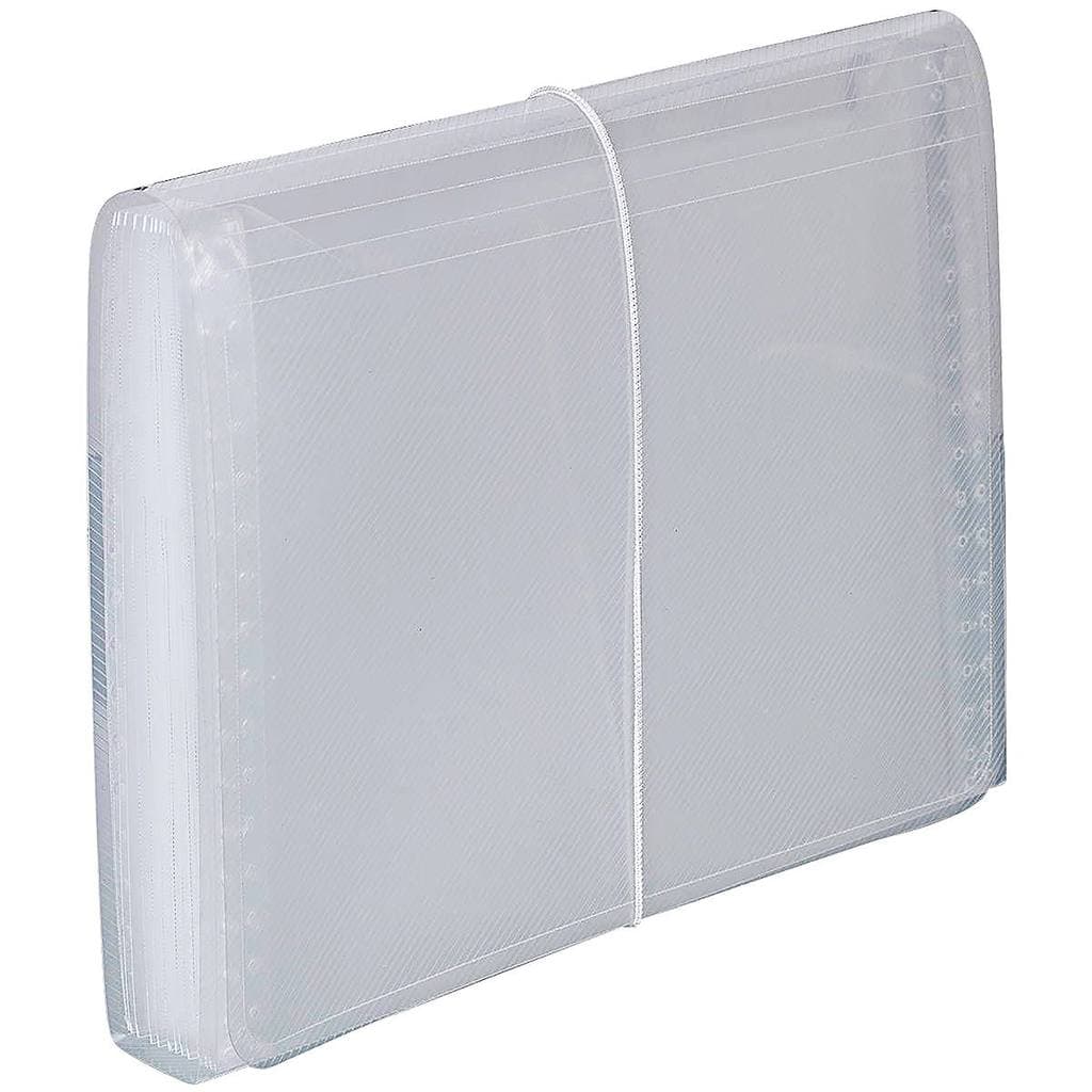 Pasta Sanfonada Duplicata 31 Divisórias Transparente 245x67x186mm Polibras New Line