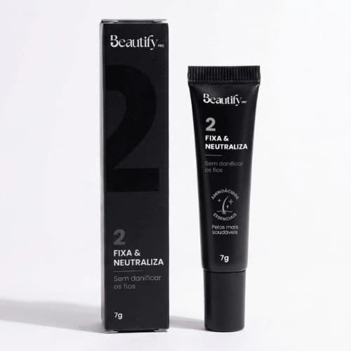 Passo 2 Neutraliza & Fixa Beautify Pro 7g Para Lash Lifting E Brow Lamination Cílios Sobrancelhas