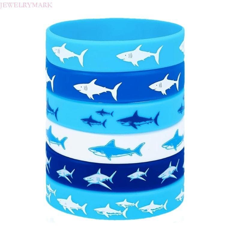 Pulseira Silicone Tema Tubarão Judeu Para Atividades Natação , Elegante