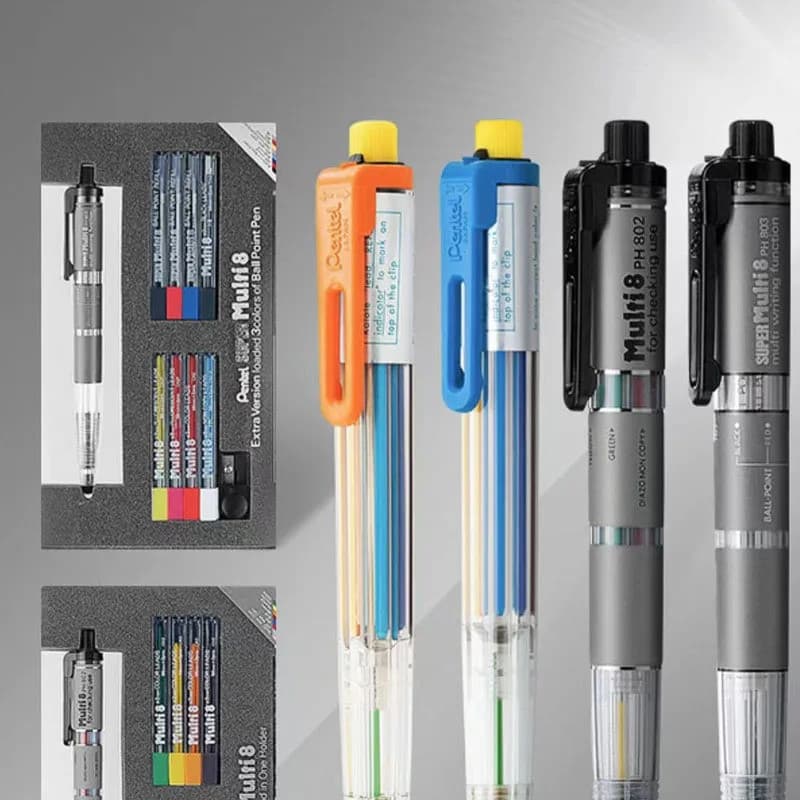 Conjunto De Porta-Lápis Multi 8 PH802ST , De Cor Tipo Batida Automática Para Artista De Designer Caneta De Desenho E Rab