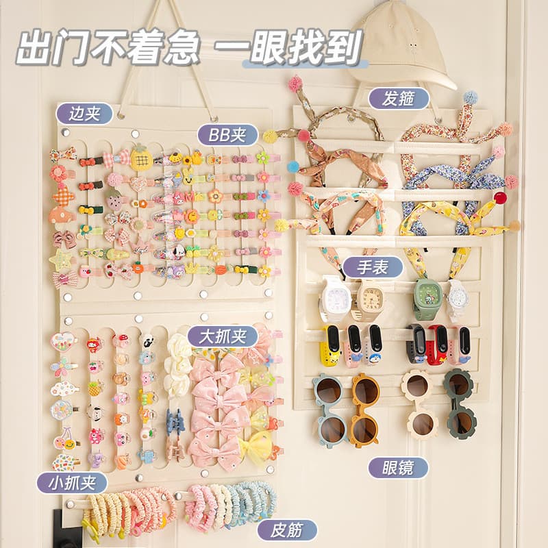 Crianças grampo de cabelo armazenamento parede pendurado meninas bandana Hairpin bandana parede acessórios para o cabelo