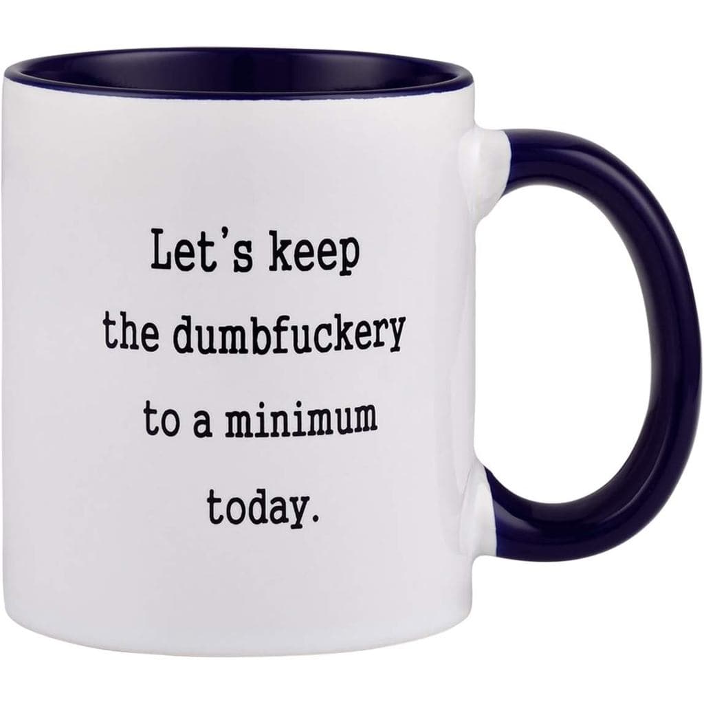 BLEUM CADE Caneca de Café Engraçada "Vamos Manter o Café do Escritório em Nível Mínimo Hoje" com Frase Alegre, Caneca Or
