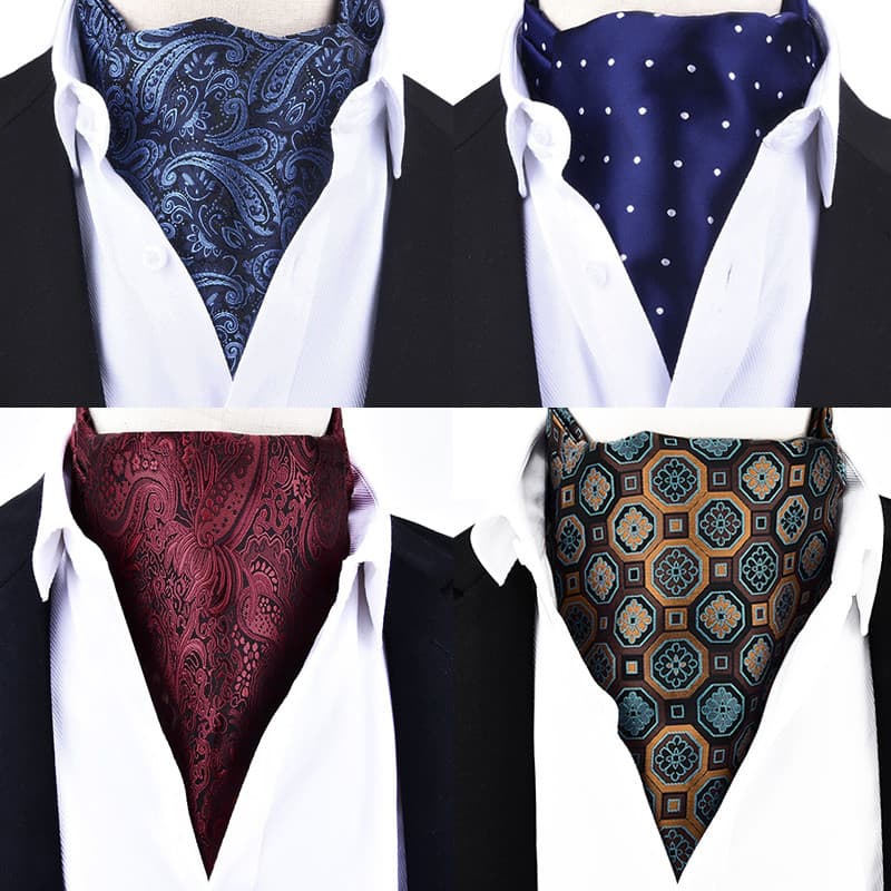 Cachecol masculino Ascott retrô cachecol decote britânico cachecol terno camisa moda coreana irmão forte mesmo estilo